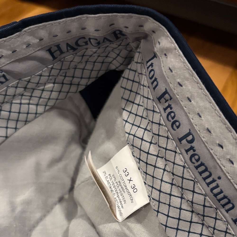 Express, Banana Republic(2) and Haggar Men's Chinos in Blue, Gray, and Black - Picture 5 of 5